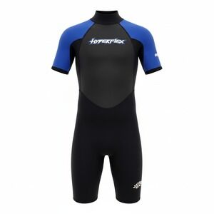 Hyperflex Wetsuit Kids Size 10 Black Blue Excellent Shorty Springsuit